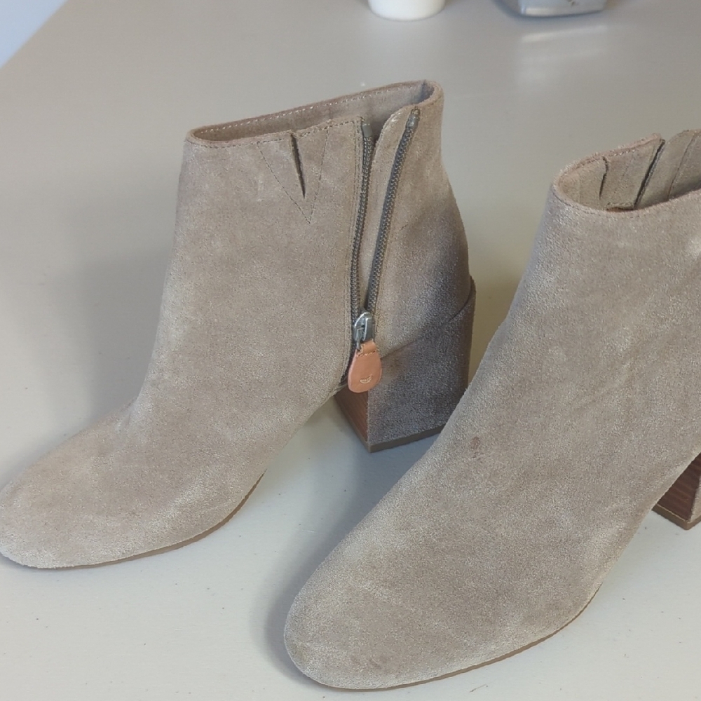 Gentle Souls Taupe Suede Ankle Booties - Picture 2 of 6